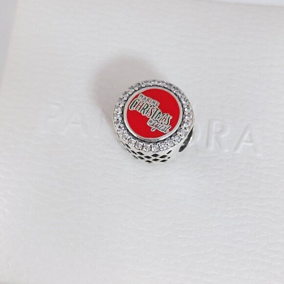 Pandora Mickey Mouse Holiday Bead Charm Bracelet Pendant S925 Silver with box - Picture 7 of 9